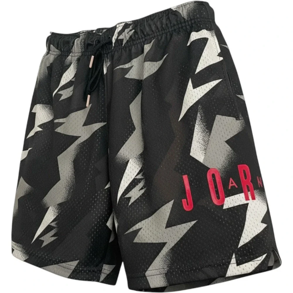 Jordan Jumpman AIR Printed Mesh Shorts Men's Large Black Lightning CZ4757-010